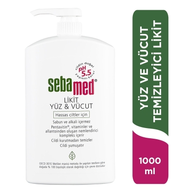 Sebamed Likit Yüz ve Vücut Temizleyici Jel 1000 ml