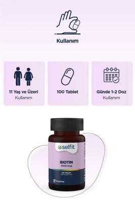 Selfit Biotin 2000 Mcg 100 Tablet