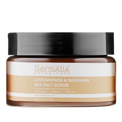 Sensatia Botanicals Lemongrass Mandarin Sea Salt Scrub 100 ml