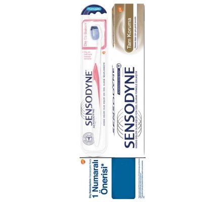 Sensodyne Tam Koruma Diş Macunu 75 ml + Diş Fırçası HEDİYE