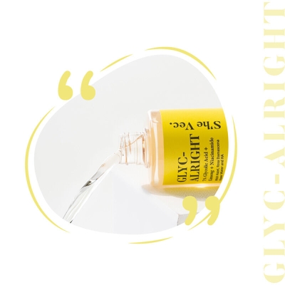 She Vec Glyc-Alright -7 Glycolic Acid + Ginseng + Niacinamide 200 ml