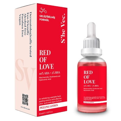 She Vec Red Of Love AHA+ BHA Yüz Peelingi 30 ml