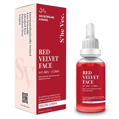 She Vec Red Velvet Face AHA+ BHA Yüz Peelingi 30 ml