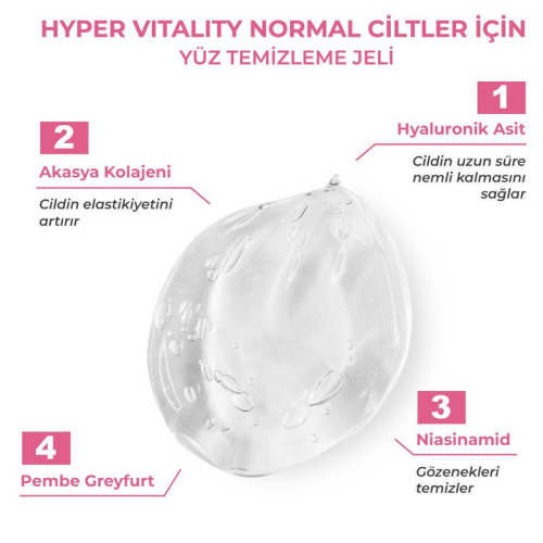 Sinoz Hyper Vitality Normal Ciltler Yüz Temizleme Jeli 400 ml - 2