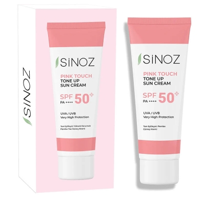 Sinoz SPF50+ Ton Eşitleyici PA++++ Pembe Güneş Kremi 50 ml