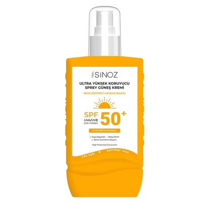 Sinoz Ultra Yüksek Koruyucu & Nemlendirici Sprey Güneş Kremi 50+SPF 200 ml