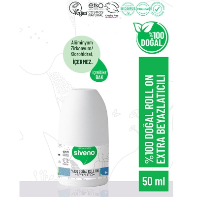 Siveno Beyazlatıcı Etkili Doğal Roll On 50 ml