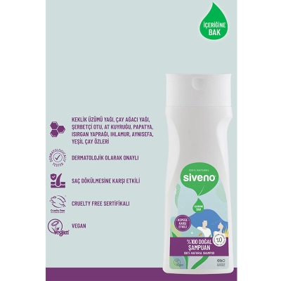 Siveno Doğal Kepeğe Karşı Etkili Şampuan 300 ml