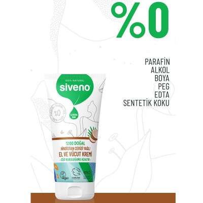 Siveno Hindistan Cevizi Yağlı El ve Vücut Kremi 50 ml