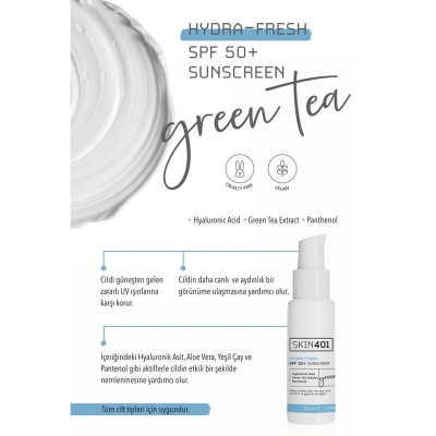 Skin401 Spf 50 Hydra Fresh Nemlendirici Tazeleyici Güneş Kremi 50 ml