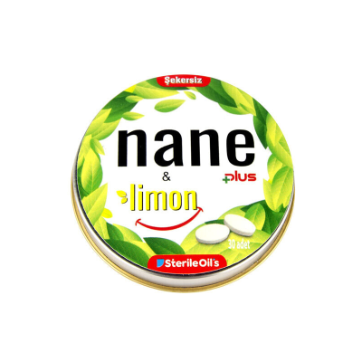 Sterile Oils Nane ve Limon Şekersiz Pastil 30 Adet