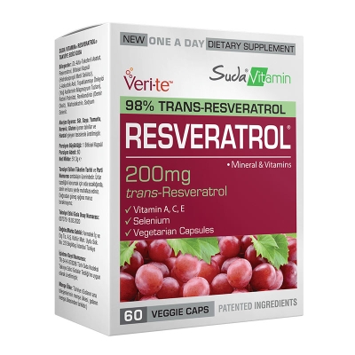 Suda Vitamin Resveratrol 60 Bitkisel Kapsül