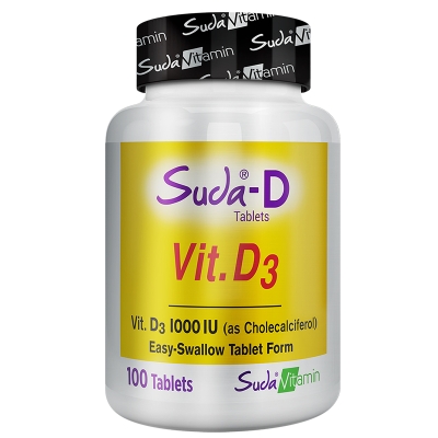 Suda Vitamin Vitamin D3 İçeren Takviye Edici Gıda 100 Tablet