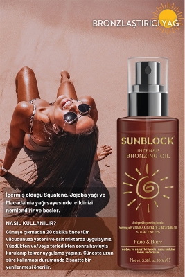 Sunblock Nemlendirici ve Bronzlaştırıcı Yağ 100 ml