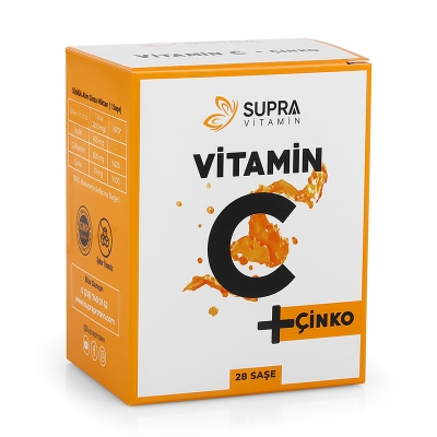 Supra Protein Vitamin C + Çinko Takviye Edici Gıda 28 Saşe