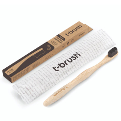 T-Brush Bambu Diş Yumuşak Fırçası Ultra Yumuşak Koyu Gri - 1