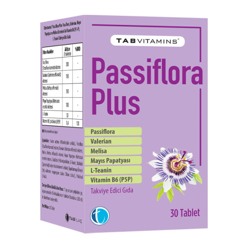 Tabvitamins Passiflora PlusTakviye Edici Gıda 30 Tablet - 1