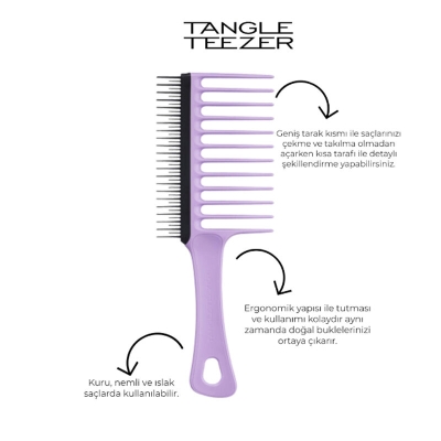 Tangle Teezer Wide Tooth Comb Purple Passion Geniş Ağızlı Saç Tarağı