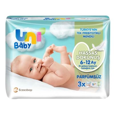 Uni Baby Hassas Dokunuş Islak Mendil 3x52 Adet