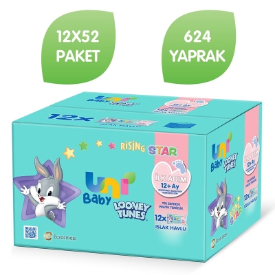 Uni Baby İlk Adım Islak Mendil 12li (624 Yaprak)