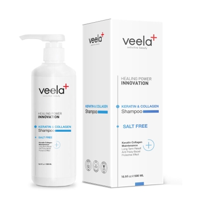 Veela Yıpranmış Saçlar İçin Kolajen ve Keratin Bakım Şampuanı 500 ml