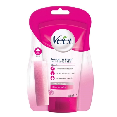 Veet Normal Ciltler için Duşta Tüy Dökücü Krem 150 ml -Sünger Hediyeli