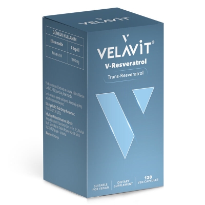 Velavit V-Resveratrol Takviye Edici Gıda 120 Kapsül