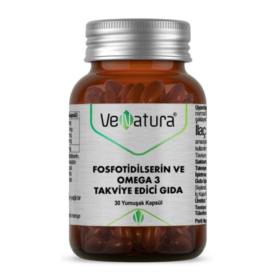 VeNatura Fosfotidilserin ve Omega 3 Takviye Edici Gıda 30 Yumuşak Kapsül