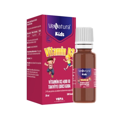 Venatura Kids Vitamin D3 400 IU Takviye Edici Gıda 20 ml