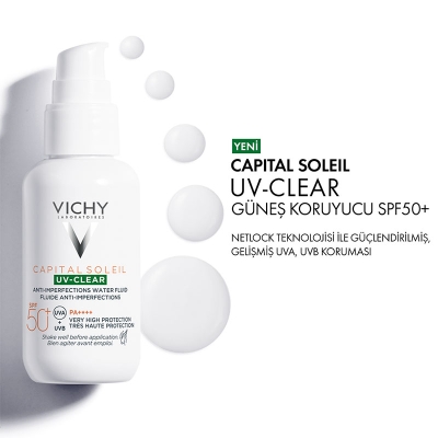 Vichy Capital Soleil UV-Clear Spf 50 Fluid Güneş Koruyucu 40 ml