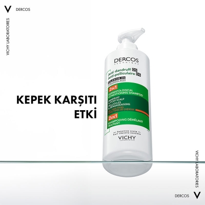 Vichy Dercos Dercos 2’si 1 Arada Kepek Karşıtı ve Nemlendirici Şampuan 390 ml