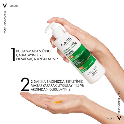 Vichy Dercos Dercos 2’si 1 Arada Kepek Karşıtı ve Nemlendirici Şampuan 390 ml