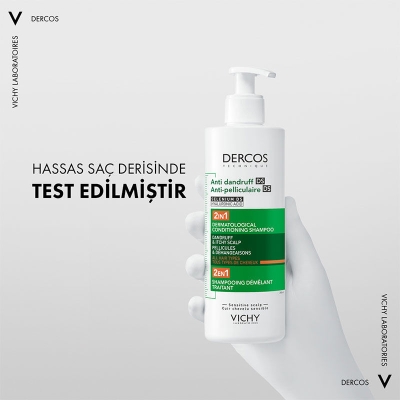 Vichy Dercos Dercos 2’si 1 Arada Kepek Karşıtı ve Nemlendirici Şampuan 390 ml