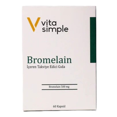 Vita Simple Bromelain İçeren Takviye Edici Gıda 60 Kapsül