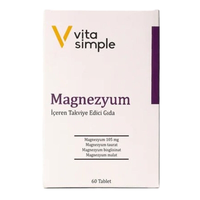 Vita Simple Magnezyum İçeren Takviye Edici Gıda 60 Tablet