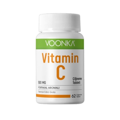 Voonka Vitamin C Portakal Aromalı 62 Çiğneme Tableti