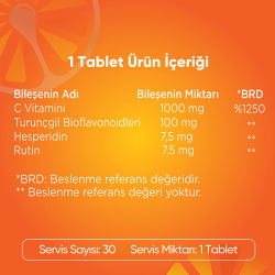 Voop C Vitamini İçeren Takviye Edici Gıda 30 Tablet - 3