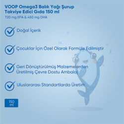 Voop Omega 3 Balık Yağı İçeren Takviye Edici Gıda 150 ml - 4