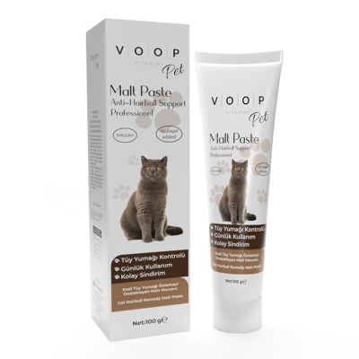 VOOP Pet Kediler İçin Tüy Yumağı Karşıtı Malt Macunu 100 gr