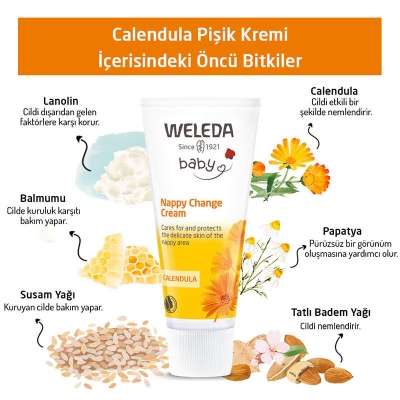 Weleda Calendula (Aynısefa Özlü) Bez Bölgesi Bakım Kremi 75 ml