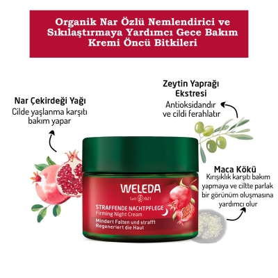 Weleda Nar Özlü Nemlendirici ve Sıkılaştırıcı Gece Bakım Kremi 40 ml