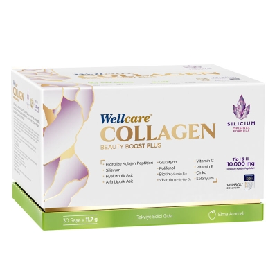 Wellcare Collagen Beauty Boost Plus 10.000 mg 30 Saşe Elma Aromalı