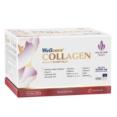 Wellcare Collagen Beauty Boost Plus 10.000 mg 30 Saşe Nar Aromalı