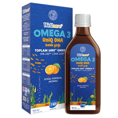 Wellcare Omega 3 Portakal Aromalı Balık Yağı 150 ml