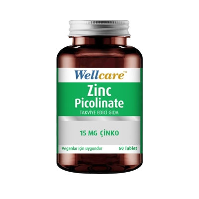 Wellcare Zinc Picolinate Takviye Edici Gıda 60 Tablet