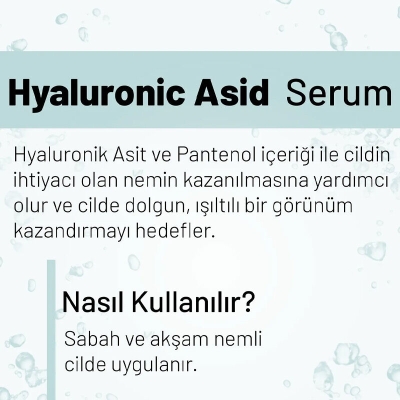 WIWIFY Yoğun Nemlendirici Hyaluronik Asit Cilt Bakım Serumu 30 ml