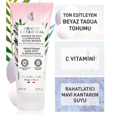 Yves Rocher Bright Botanical Leke Karşıtı Aydınlatıcı Uyku Maskesi 75 ml