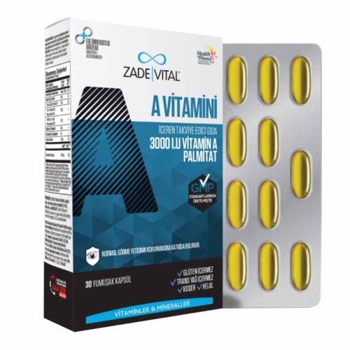 Zade Vital A Vitamini 30 Yumuşak Kapsül - 1